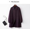 Plus Size Mid-Length Double-Sided Cashmere Coat for Middle-Aged & Elderly Women