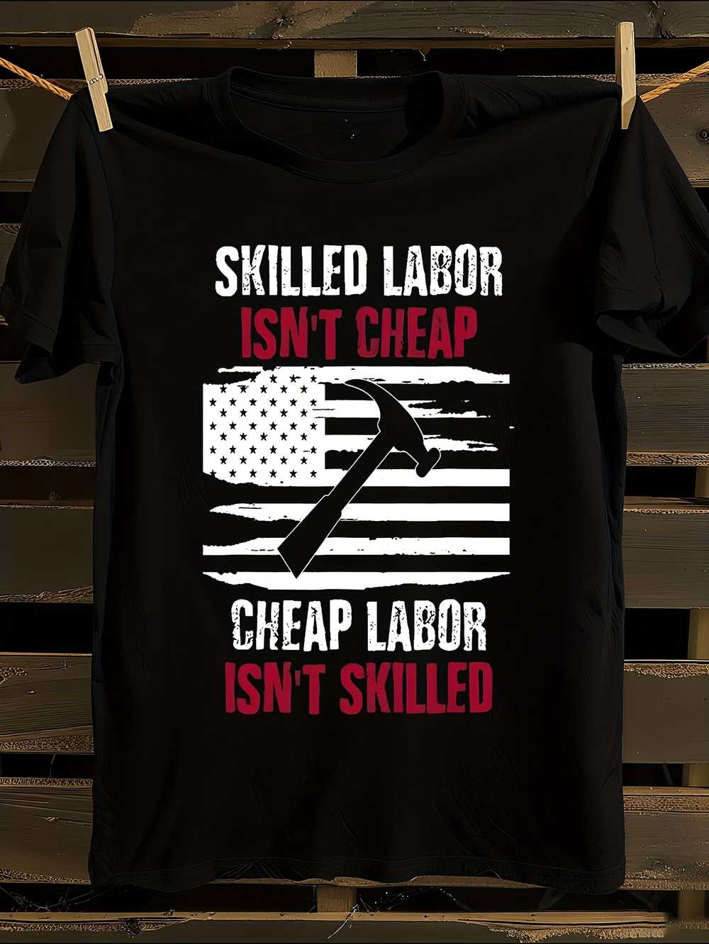 Skilled Labor Isn t Cheap American Flag T-Shirt S