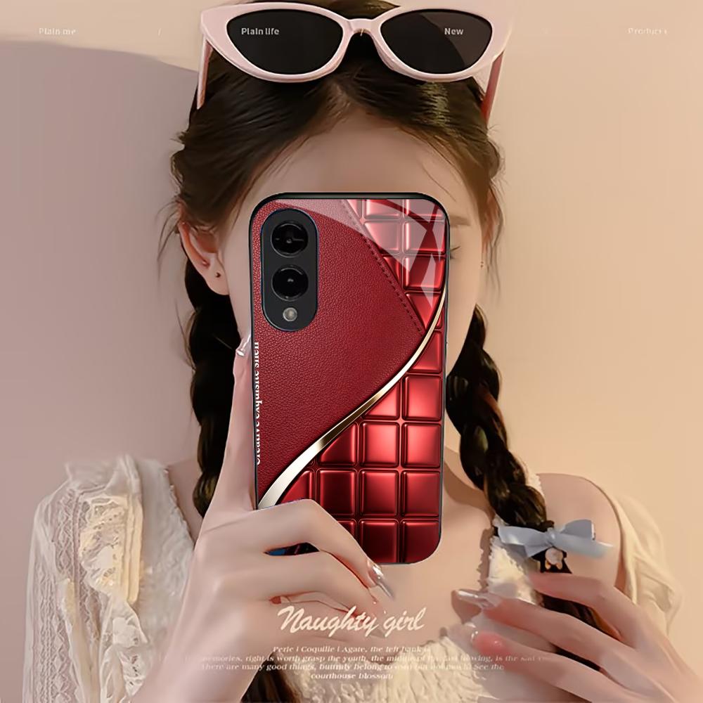 Trendy Luxury Red s26 ultra case s25 ultra case phone case glass for Samsung Galaxy S26 S25 S24 S23 S22 FE Ultra Plus