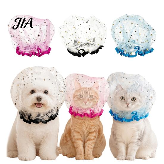 Breathable Mesh Snout Guard 6Pcs Dog Head Covers, Muzzles, Prevent Eating Off Ground, Lightweight Pet Training Headgear Soft Anti Safety Hood