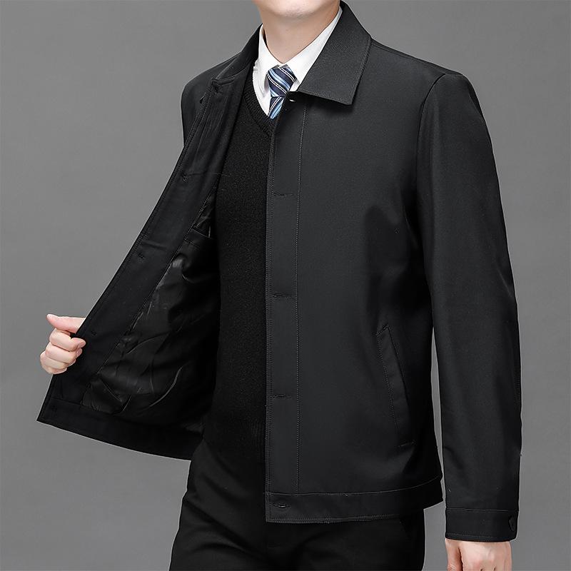 Frühling und Herbst Business Casual Reife Jacke Neue Jacke Herren mittleren Alters und ältere Revers Papa Kleidung