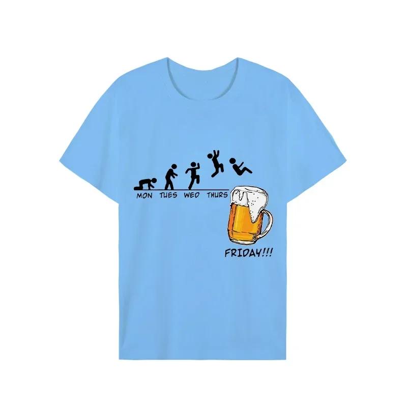 Men T-Shirts Mon Tues Wed Thurs Friday Beer Men Summer Tshirt Harajuku Streetwear Hip Hop Mens T Shirt Male Fashion Trend Tees