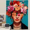Tapestry Anime Pittura di FFrida KKahlos Tappeti Floreali Hippie per Parete Arredo Stanza dei Letti Decorazione da Parete Decorazione per la Casa