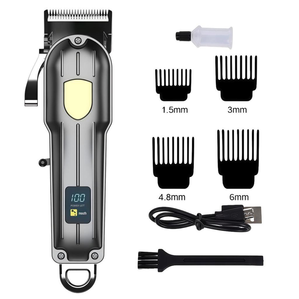 Electric Hair Clipper & Trimmer with Engraving Capability for Bald Heads