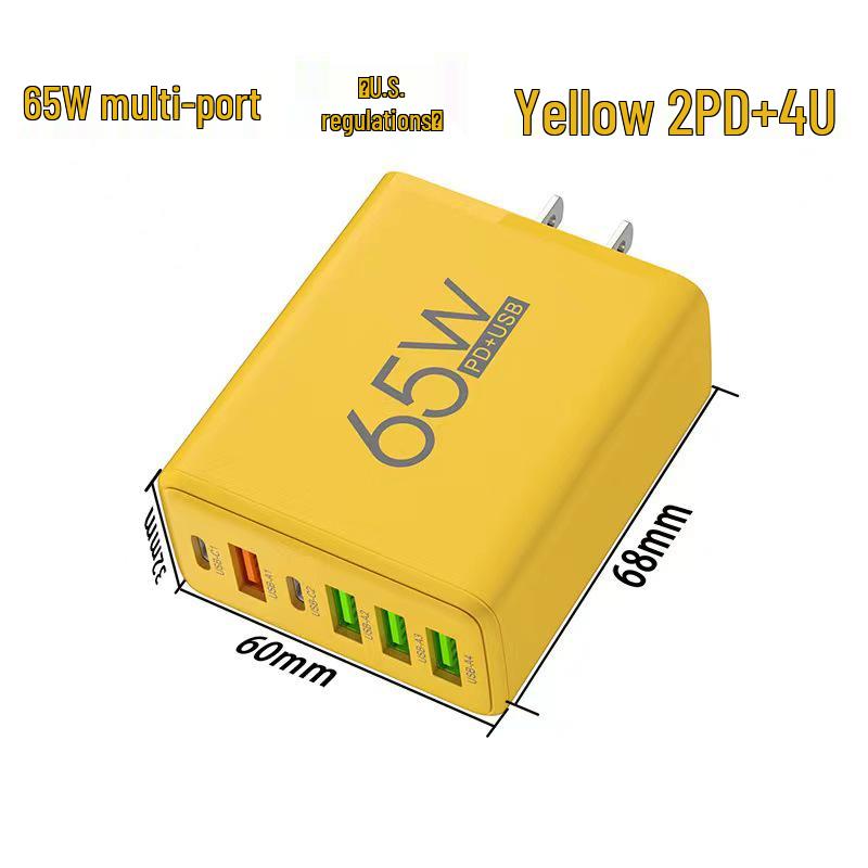 120W Multi-Port Fast Charger: Dual USB & Dual Type-C, US & EU Compatible