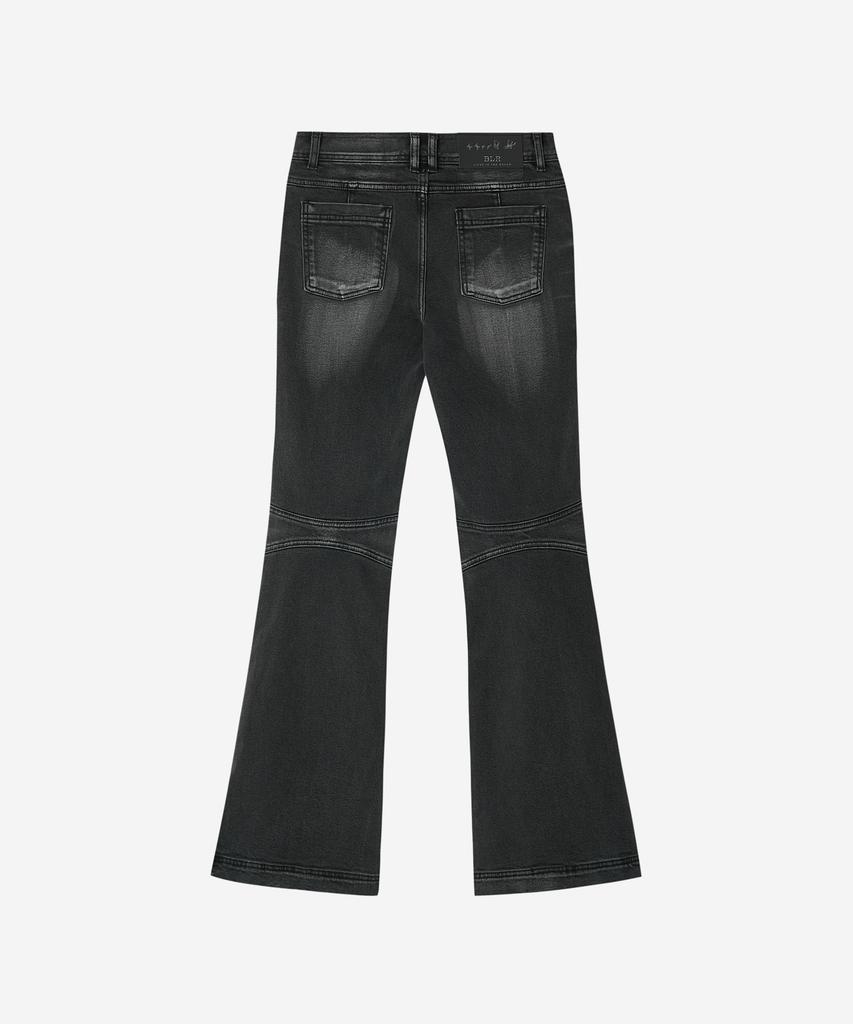 BLR Embossed Wave Washing Boots Cut Denim Pants Gray (W)