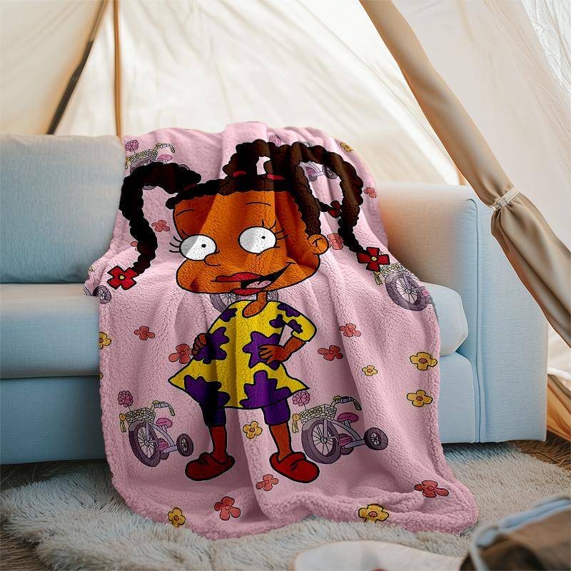 Rugrats Theme Printed Blanket - Perfect for Couch, Bed, Travel & Outdoor Use | Machine Washable, Cozy & Durable.