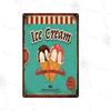 Juice Cold Drink Shop Signboard Wall Decoration Metal Poster Painting xcm Metal Logo Vintage Tin Plate Ice Cream Plaque