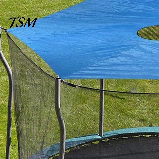 UV Protection Trampoline Cover 6/8/10/12/14-Foot Sunshade Resistant Waterproof Oxford Cloth Universal Outdoor Shade 6 Poles Canopy Sun Rainproof Tent
