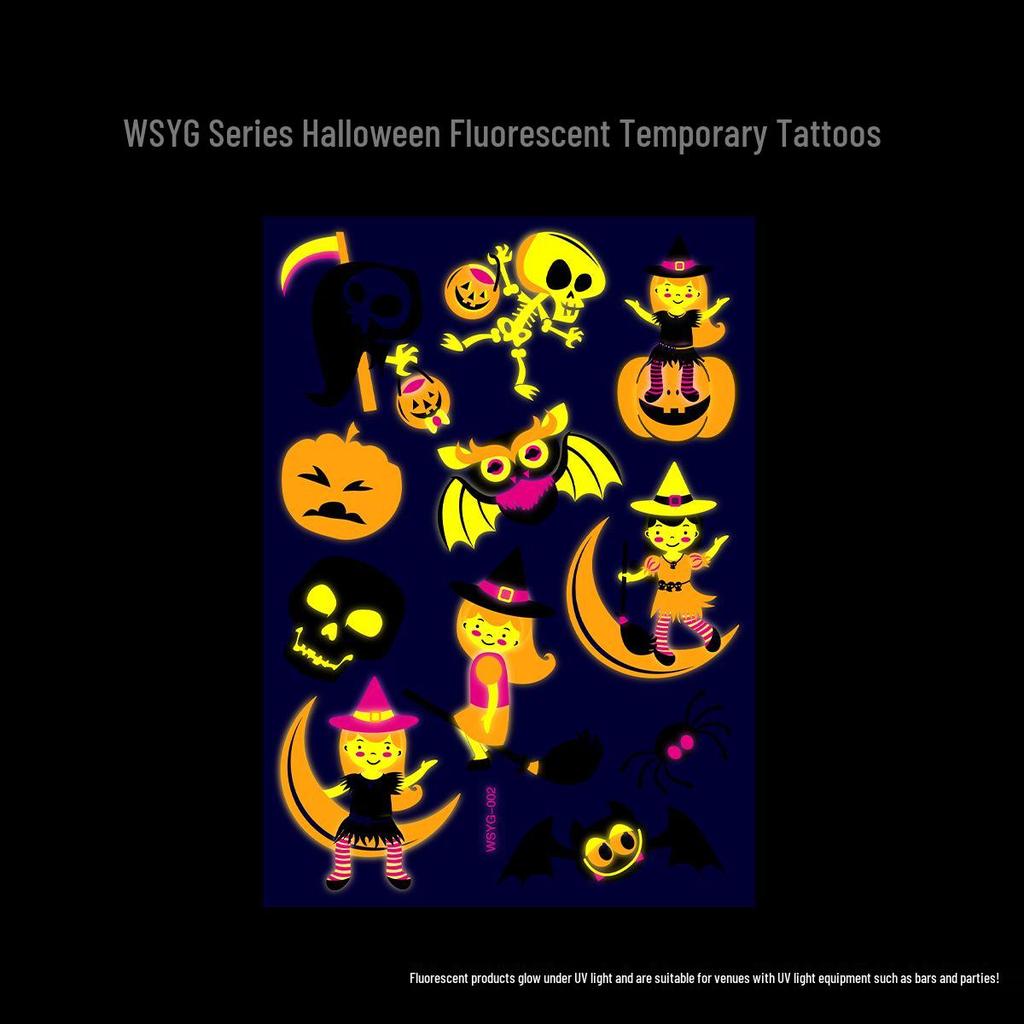 Creative Fluorescent Waterproof Full Arm and Face Tattoo Sticker
