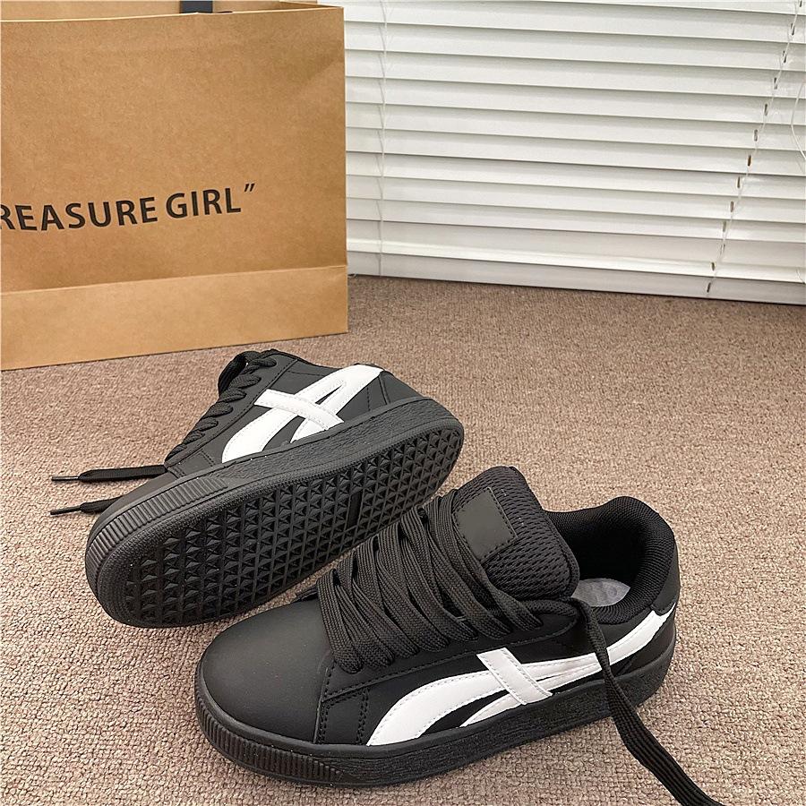 

Platform white shoes women s shoes new spring and summer versatile height increase leisure sports muffin board shoes 40 чёрный