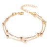 Classic White Dripping Oil Metal Shell Anklets Small Tassel Chain Sandals Ankle Bracelet For Women Beach Foot Jewelry AN025