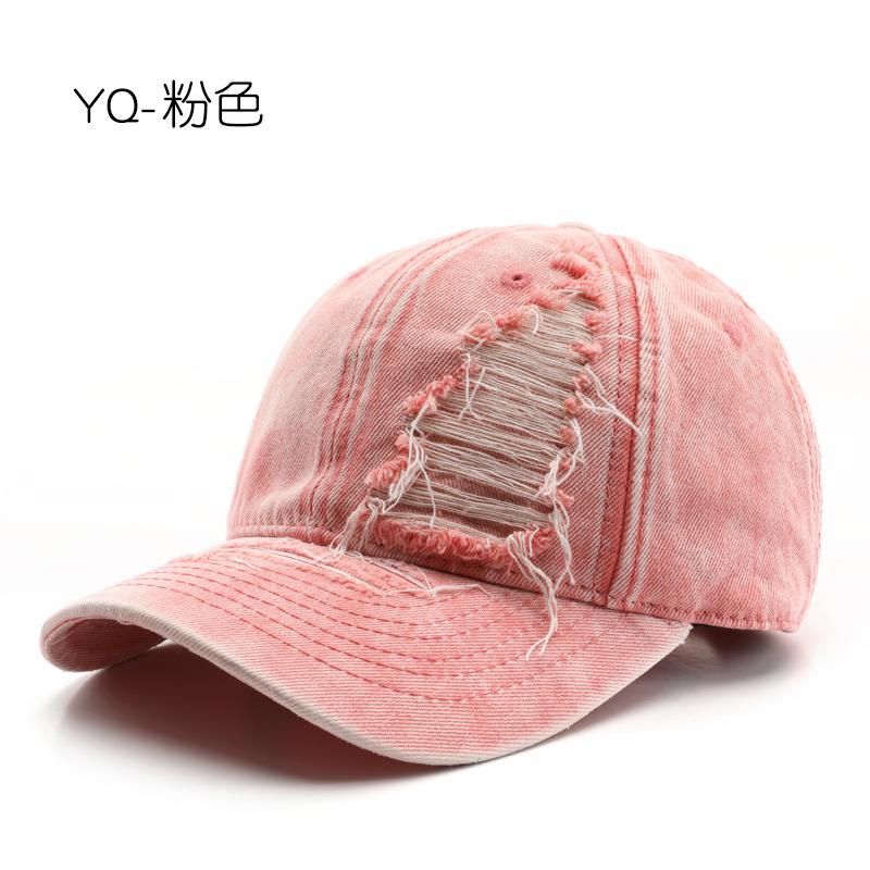 

Personalized spring and autumn solid color hole washing board cap outdoor sunscreen sunshade baseball cap розовый