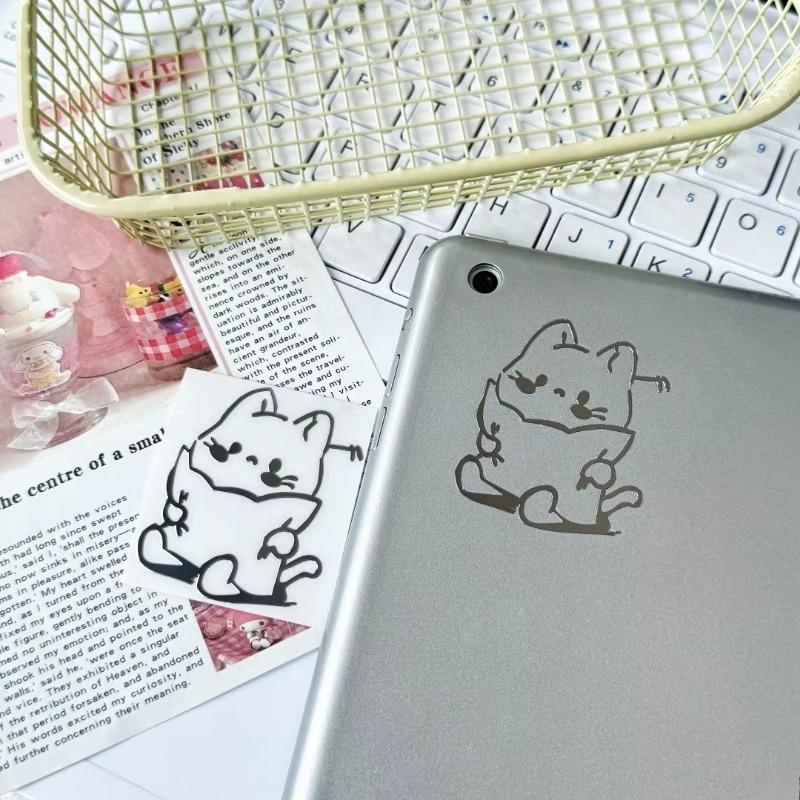 

3 шт. Милый кот, играющий в воде, 3D рельефная металлическая наклейка, водонепроницаемая мультяшная наклейка для украшения планшетов, ноутбуков