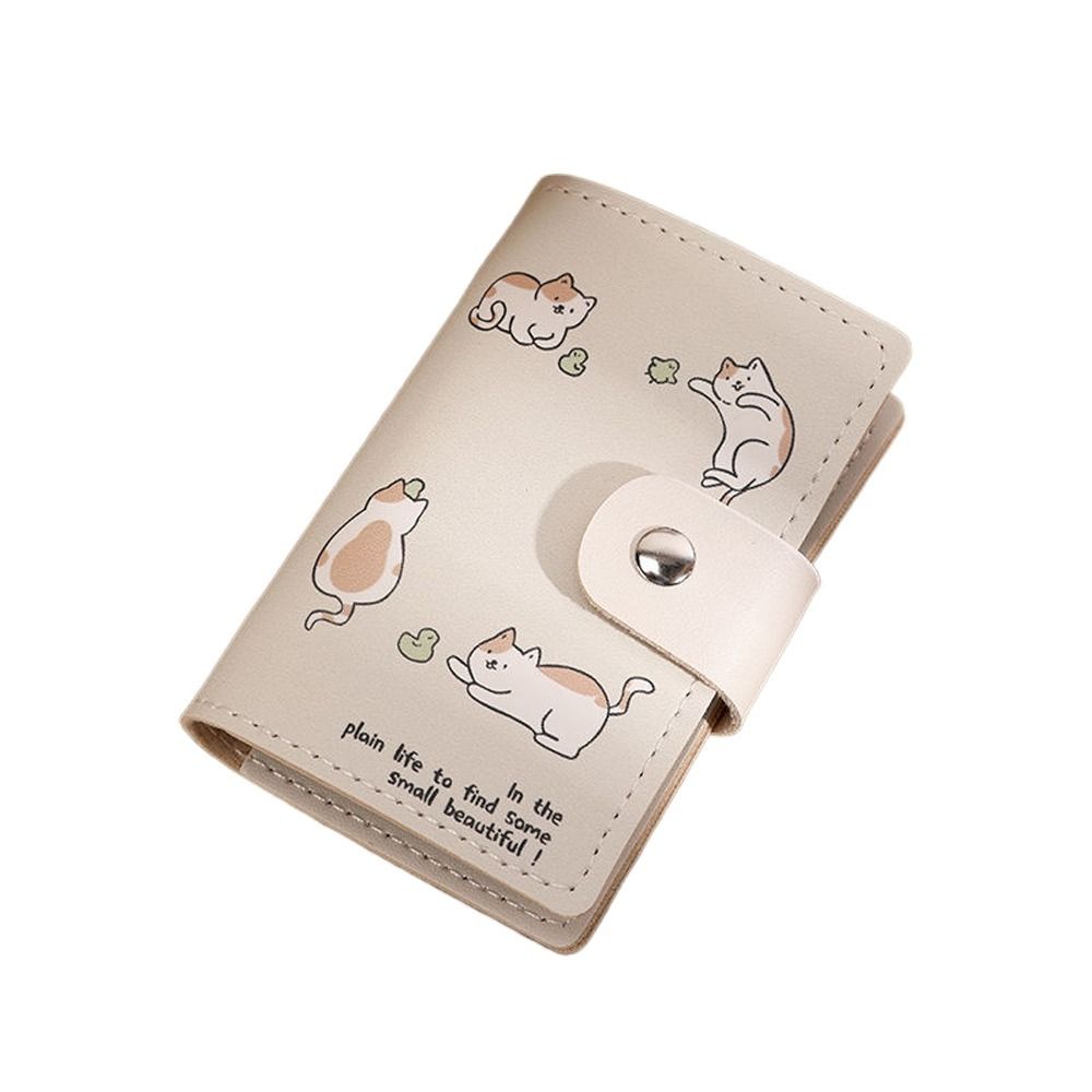 

Вместимость Медведь Кот Застежка Дизайн Держатели для карт Кожаный кошелек Кошелек в корейском стиле Женский кошелек для монет cat