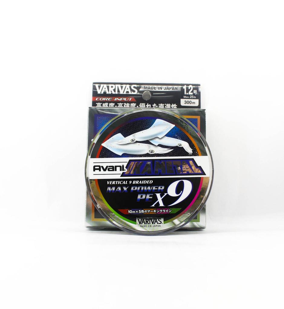 Varivas P.E Line Ika Metal Max Power X9 Marking 300m P.E 1.2 Max 25lb (1706)