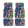 4-Color Cartoon Rubber Car Floor Mats - Universal Front/Rear Fit, Anti-Slip, Waterproof Easy Clean, Auto Interior Accessory