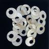 Pack of 10 Polished 25*10mm Hollow Circle Pearl Shell Beads Single Drilled Iridescent White Shell Blanks for Boho Wedding Handmade Craft Supplies