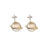 2024 Cat's Eye Stone Planet Stud Earrings, Trendy S925 Silver Needle for Women