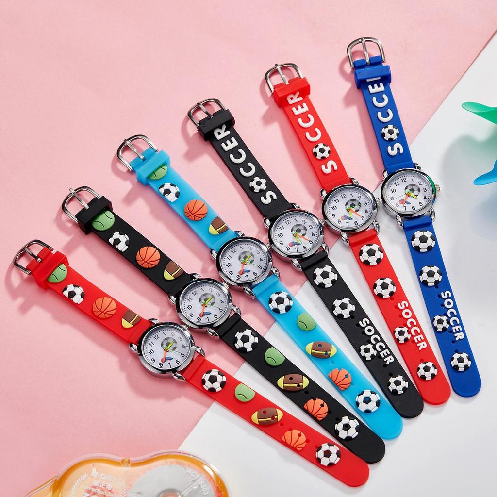 Children's Cute Football Cartoon Quartz Watch for Boys and Girls