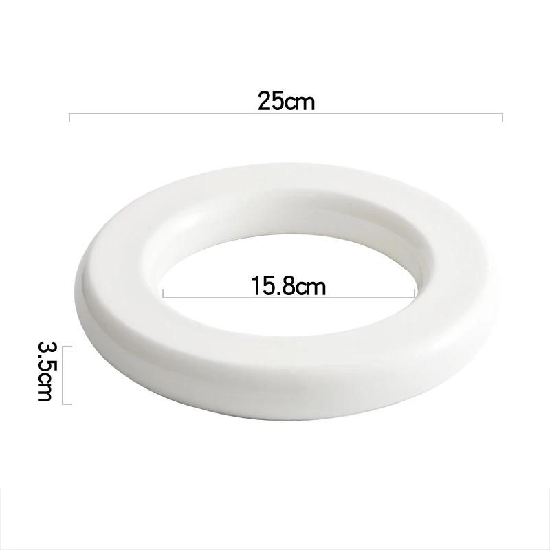 Pure White Ceramic Doughnut Dinner Plate Afternoon Tea Dim Sum Sushi Plate Dessert Snack Plate Restaurant Specialty Tableware