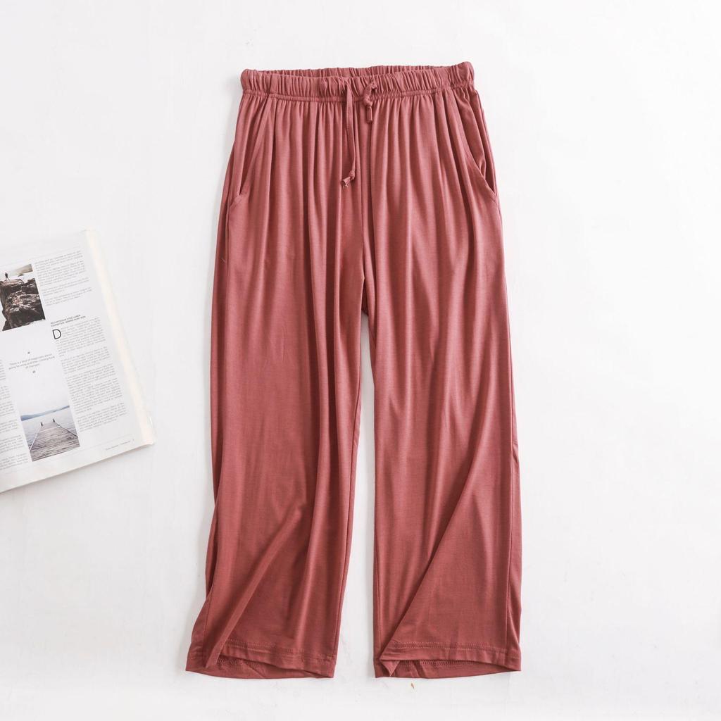 Women's Modal Capri Sleep Pants: Loose, Thin, Summer Style for Home or Outdoor Wear