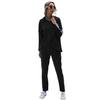 Fashion Women's Two Piece Black Irregular Casual Comfortable Elegant Suit Women