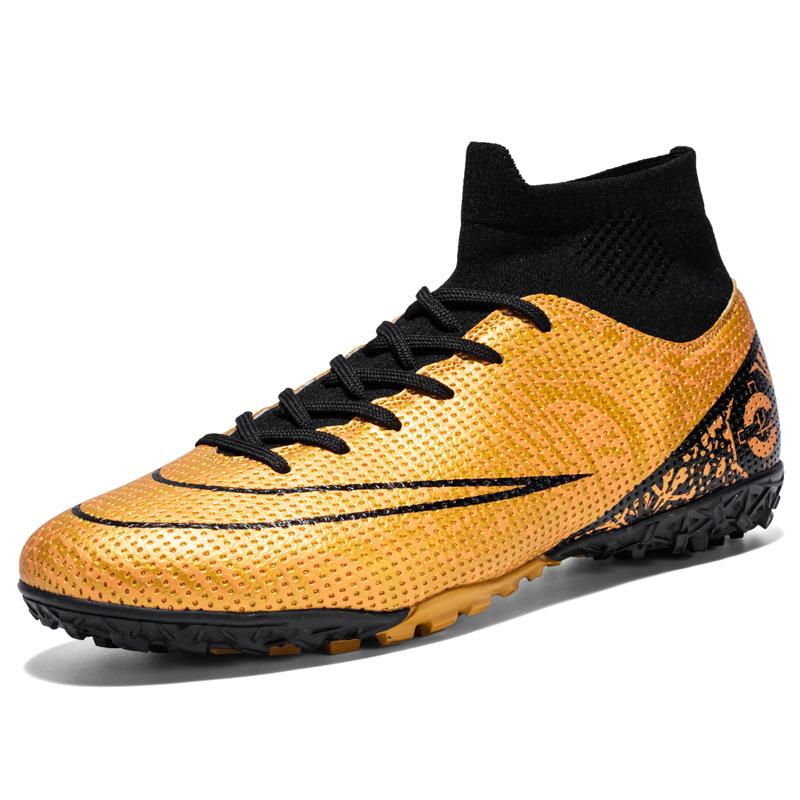 

New men s football shoes training shoes large size high top youth student broken nail football shoes AG long nail socks cover 45