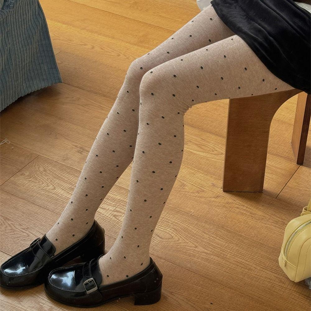 Fashionable Lady's Knitted Stockings Speckled Women's Leggings Winter Thermal Tights Winter Season