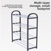 4-Tier Simple Shoe Rack Free Standing Metal Shoe Organizer Space Saving Shoes Storage Shelf Easy Assembly Shoe Holder
