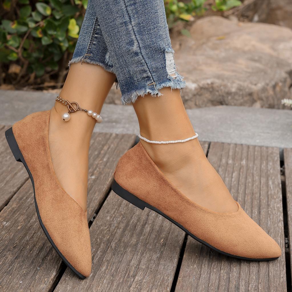 Móda Nadměrná velikost Dámské baleríny Nové Nazouvací Cukrové barvy Loďky Ženské baleríny Mokasíny Dámské Pohodlné Chůze tenisky ženy