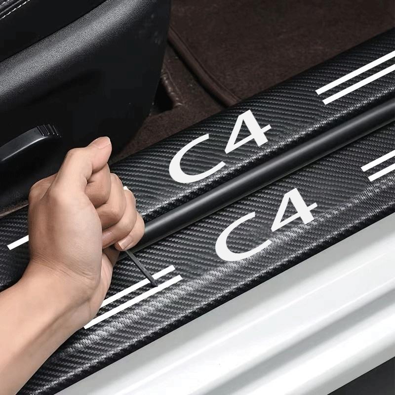 9 Stück Auto Türschwellen Schutz Aufkleber Folie Kratzfest Kohlefaser Schutz Schmutz Pedal Abdeckung Auto Zubehör