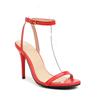 Summer New Sexy Thin Heel Super High Heel Buckle Hollow Solid Color Sandals