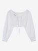 Luvm Punching Open Back Blouse_White