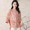 2026 Chinese-Style Printed Loose Shirts for Middle-Aged & Elderly Mothers
