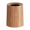 Imitation Wood Grain Trash Can Open Top Garbage Bucket Elegant Waste Basket Round Wastebasket