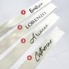 Personalized 4Pcs Stemware Ribbon Bachelorette Party Champagne Satin Ribbon Name Placeholder Wedding Favor Bridal Shower Gift