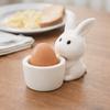 Stable Ceramic Egg Cup Smooth Rabbit Eggs Cup Creative Egg Stand Holder  Easter Decor
