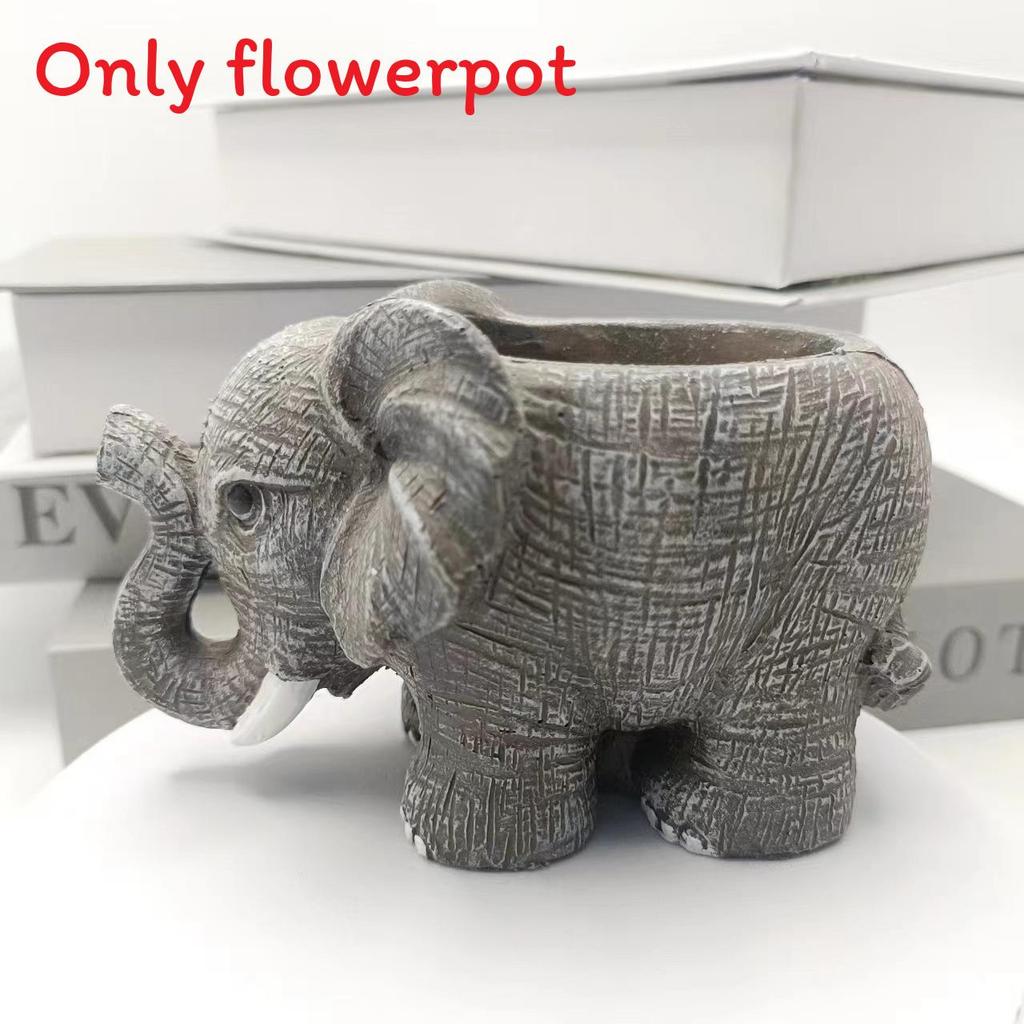 Harz Elefant Blumentopf Mit Süßem Design Für Heimdekoration Und Zimmerpflanzen