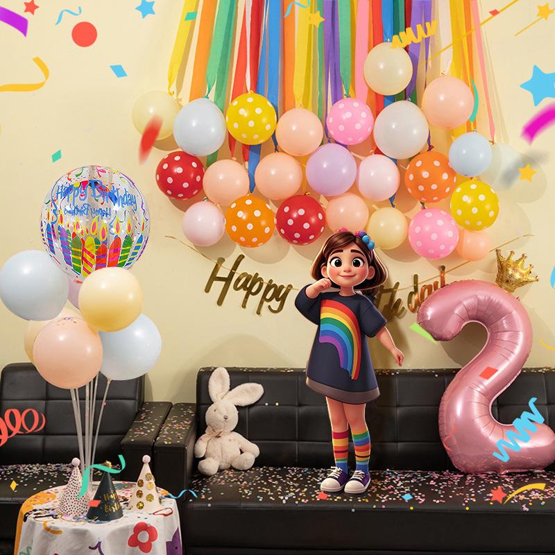 Colorful Thickened Spiral Twist Balloons for Baby's First Birthday Decoration