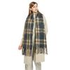 Autumn and winter wool plaid scarf women's high-end imitation cashmere versatile simple warm thickened fringed scarf