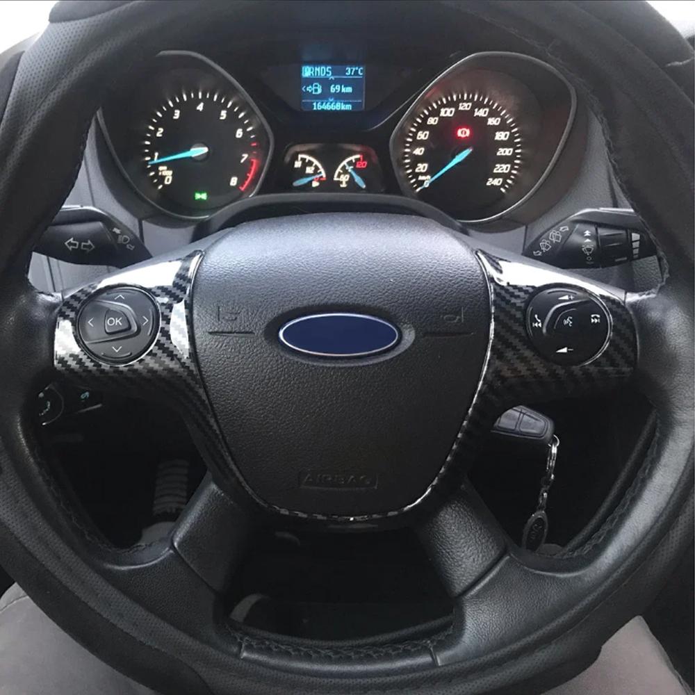 Car Steering Wheel Sequins Trim Cover Sticker For Ford Focus 3 MK3 2012-2014 for KUGA Escape 2013-2015 Accessories