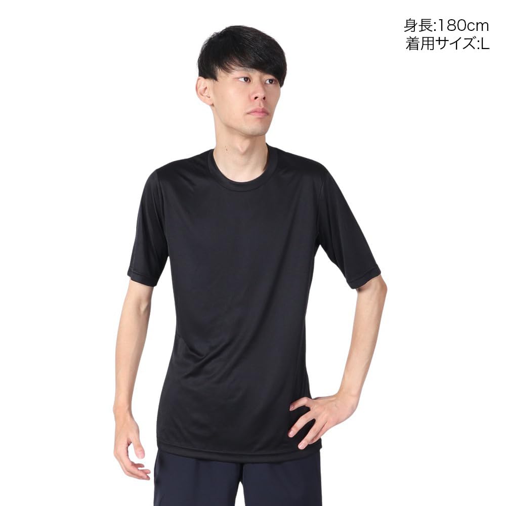 Mizuno Baseball Short Low Inner Set of 12JA0Q0409 Undershirt, Sleeve, Neck, Shirt, 2, (Black/S/Men's)