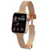 Wheat Ear Magnetic Buckle Stainless Steel Watch Band For Apple Watch 42/44/45/46/49mm, Adjustable Metal Business Replacement Wrist Strap