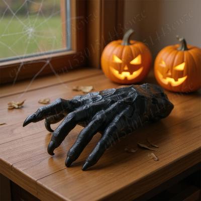 Halloween Harz Dämonen Klaue Haken Handwerk Geist Hand Ornament Halterung Halloween Dekorationen Dämonen Klaue für Party Spukhaus Requisite