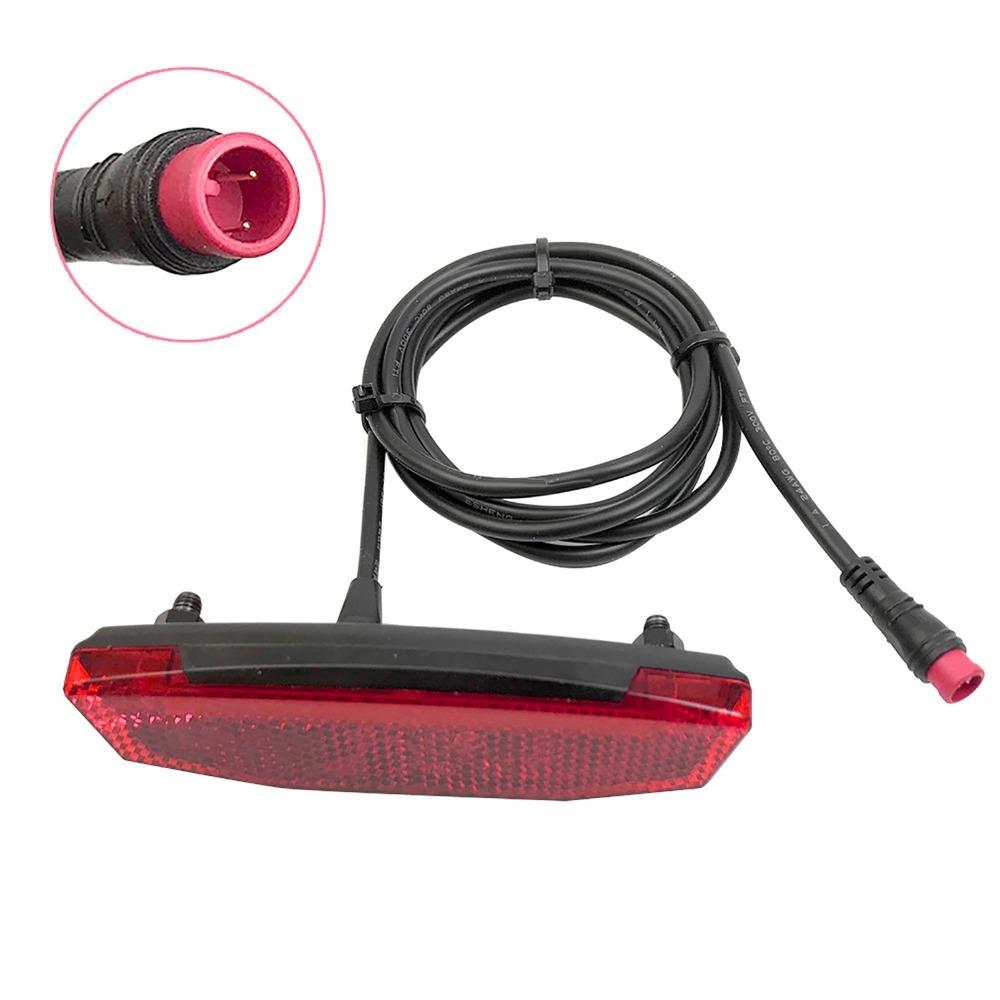 Red Ebike Rear Tail Light 6V-60V Voltage Riding LED Light Durable LED Warning Light  Electric Bike