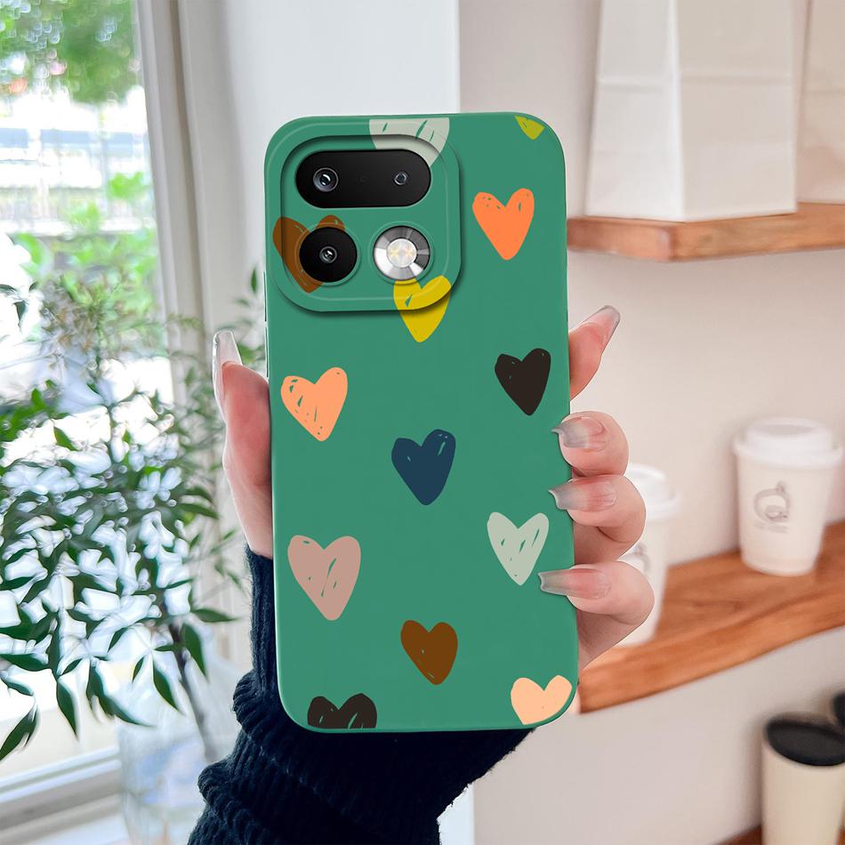 Für Realme 16 Pro Plus Hülle Minimalistische Herzen Hohe Qualität Flüssigsilikon Vollschutz Handyhülle Für Realme16 Pro+ Fundas