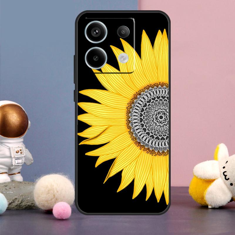 Sunflower Case For Xiaomi Redmi Note 14 9 10 11 12 13 15 Pro Plus Redmi 15 15C 10C 12C 13C 14C Cover