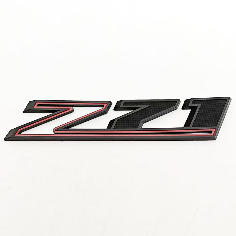 3D ABS Red Chorme Logo Z71 Emblem Car Fender Badge For Chevrolet Tahoe Colorado Cheyenne Chevy Silverado Z71 Sticker Accessories