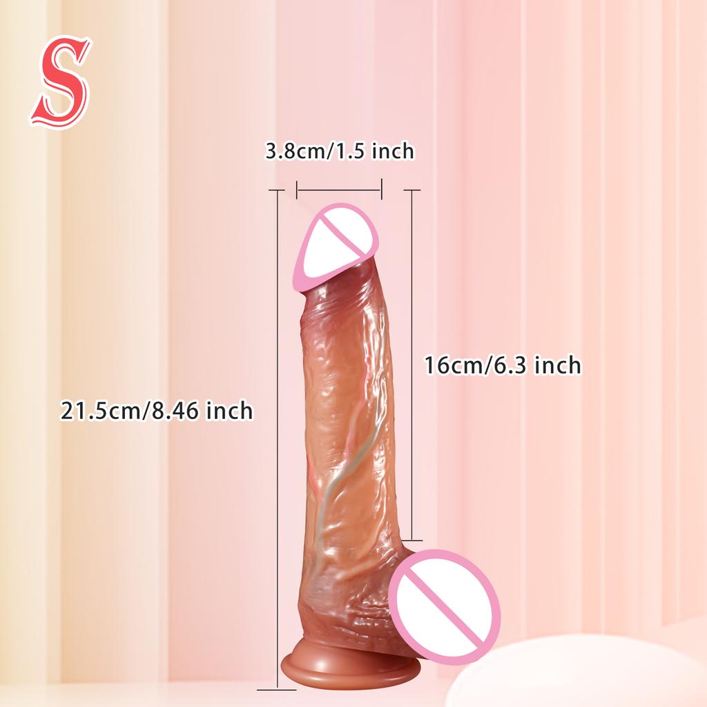 Realistic Dildos Skin Sliding Foreskin Testicles Dildo Penetration Anal Vaginal Stimulation Penis Dick Adult Sex Toys for Woman